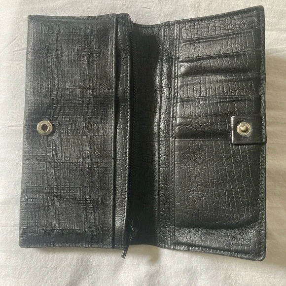 Vintage GUCCI Black Leather Wallet
